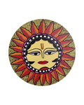 Handmade Lord Surya Madhubani Painting Wall Art on MDF Board  – Traditional Mithila Art Decor