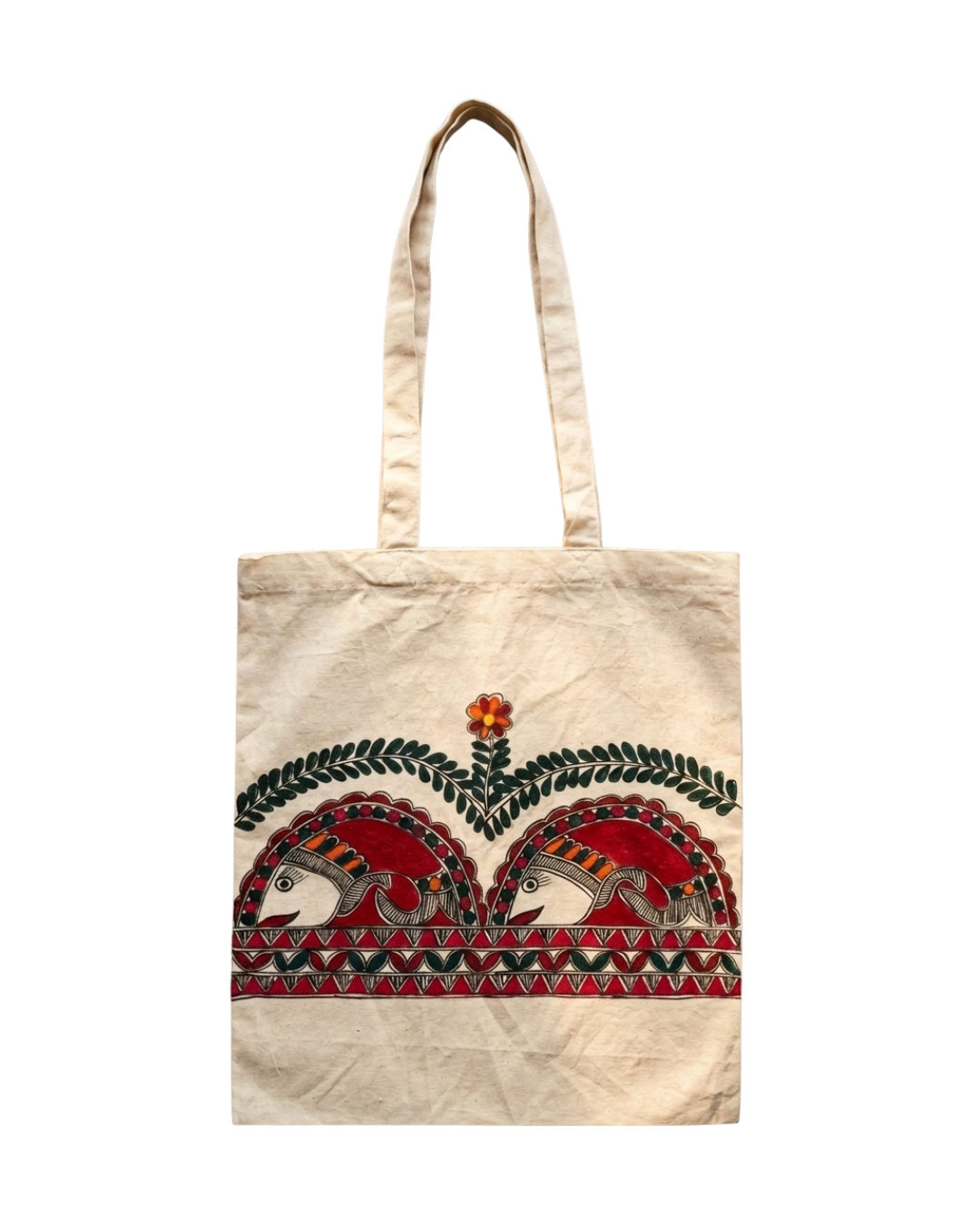 Handmade Madhubani Painting Tote Bag for Everyday Use