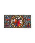 Krishna Radha Rashlila Madhubani Painting Canvas Wall Art Without Frame