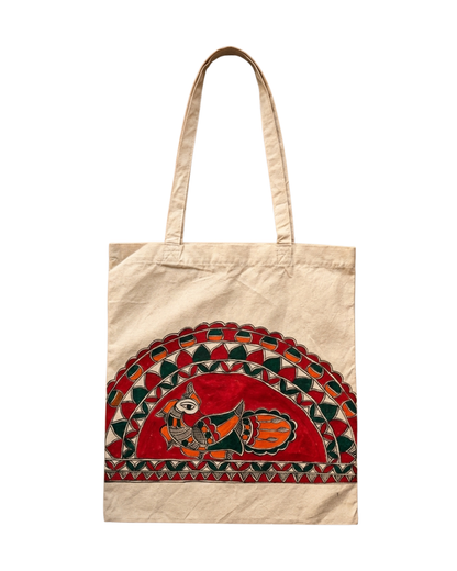 Madhubani Painting Tote Bag for Everyday Ethnic Style