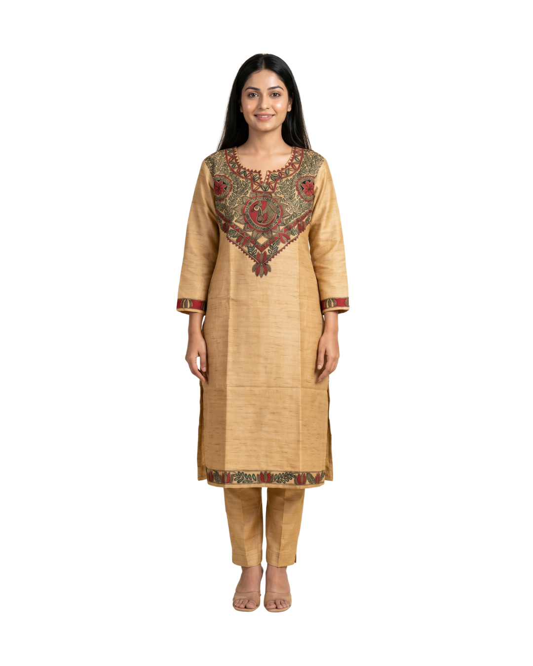 Hand-Painted Madhubani Kurti Palazzo Set for Women