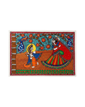 Raslila Madhubani Painting –  Handmade Traditional Indian Wall Art