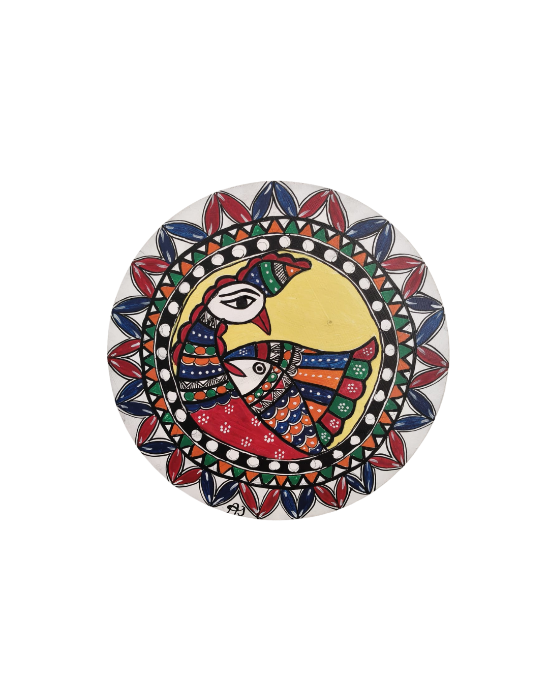 Peacock Madhubani Painting Wall Art – Handcrafted Decorative Wall Hanging