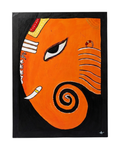 Ganesha Madhubani Painting on Handmade Paper (15x19 Inch) – Traditional Wall Art Decor