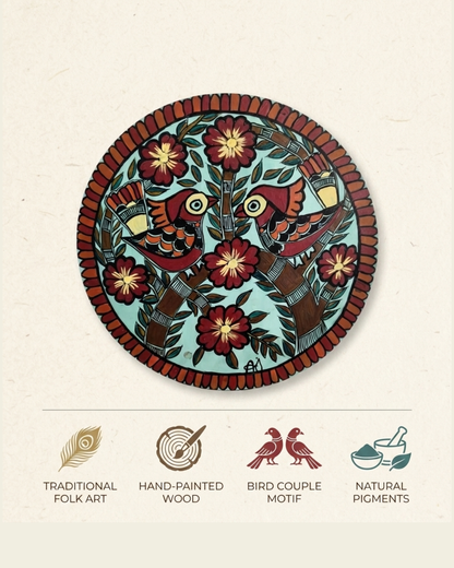 Birds Tree of Life Madhubani Painting Wall Art Decor