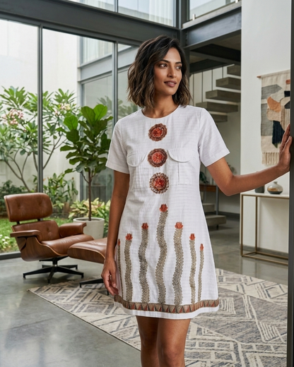 Handmade Madhubani Painting Women Long Top for Women