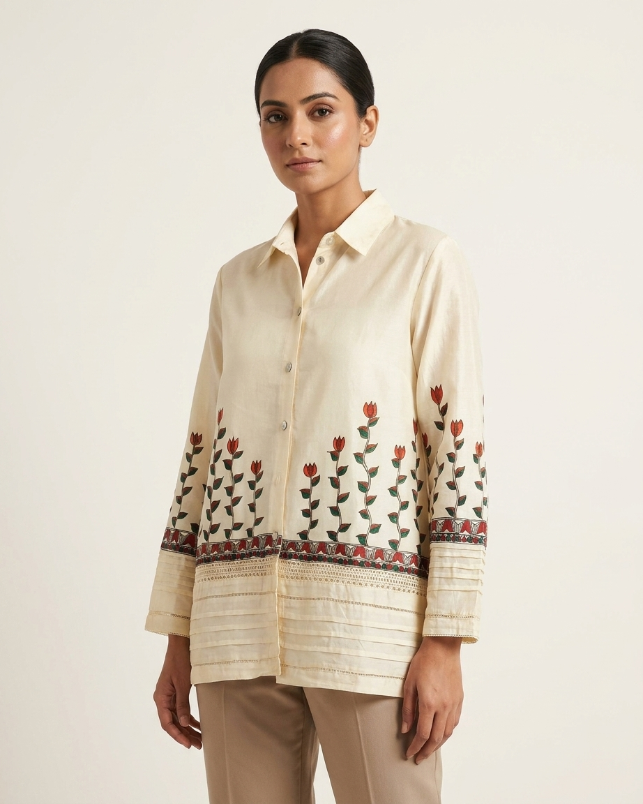 Hand-Painted Madhubani Women's Top | Ethnic Designer Wear