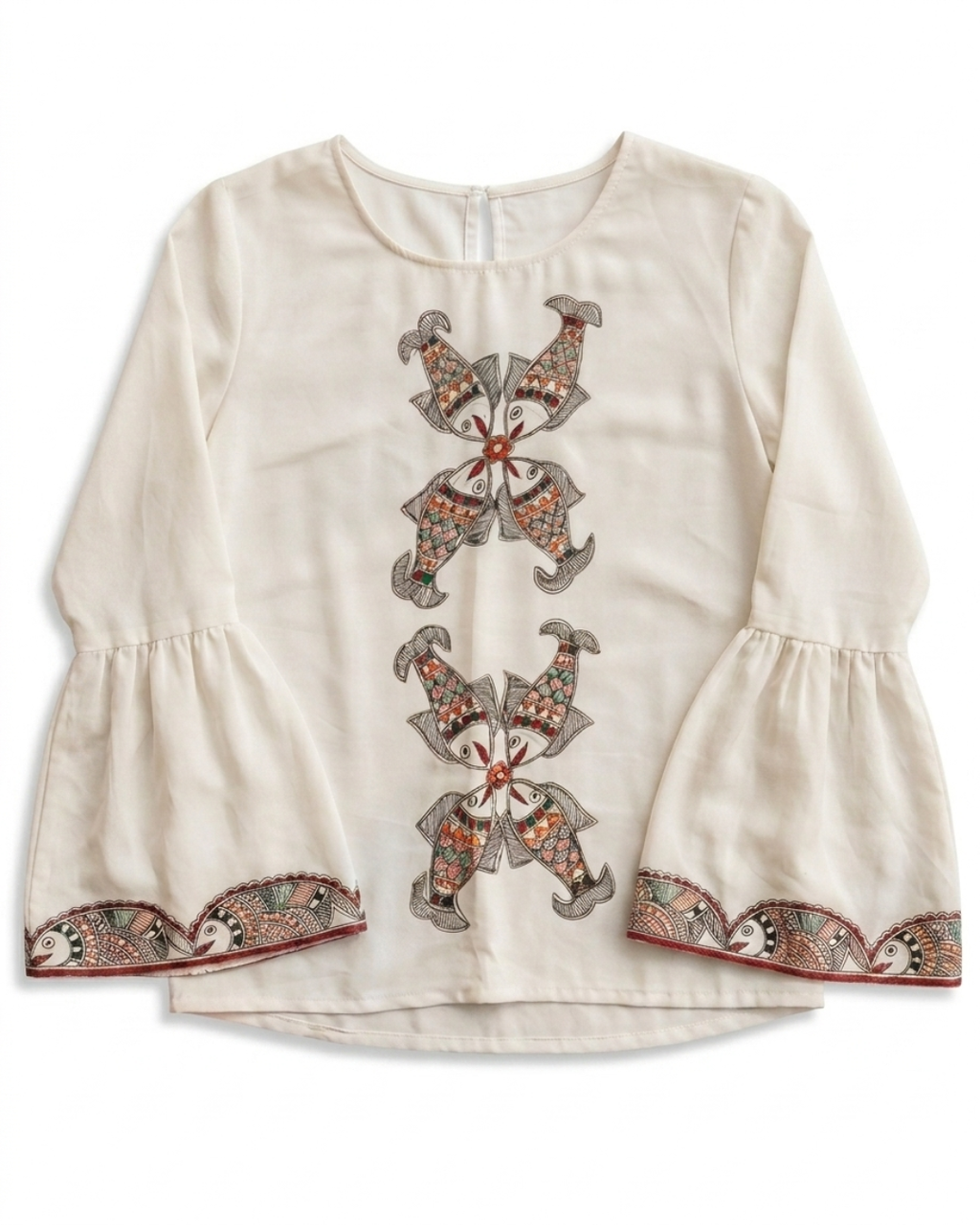 Women Madhubani Painting Top  – Handcrafted Ethnic Designer Wear for Women