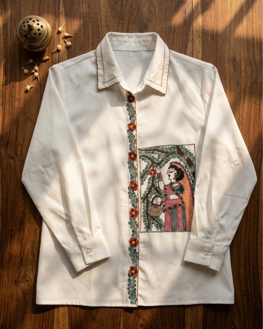 Madhubani Shirt for Women –  (Size M) | Ethnic Designer Wear