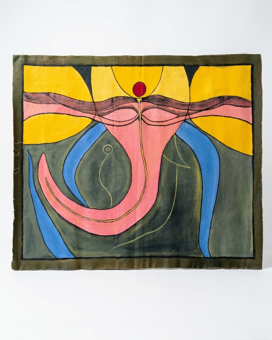 Ganesha Abstract Madhubani Painting – Handmade Traditional Wall Art