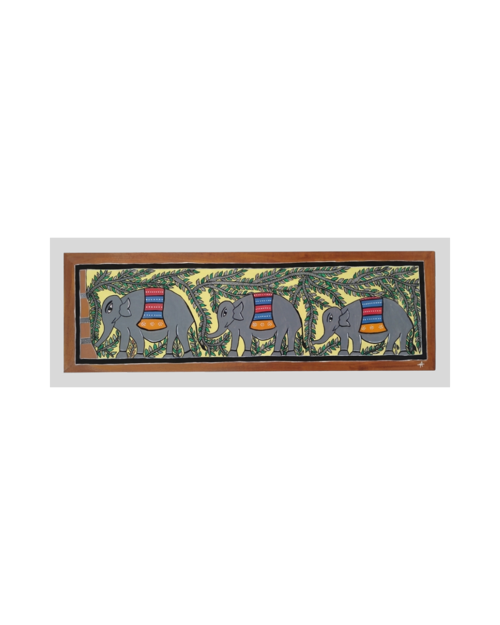 Elephant Tree of Life Madhubani Painting | Handmade Wall Art