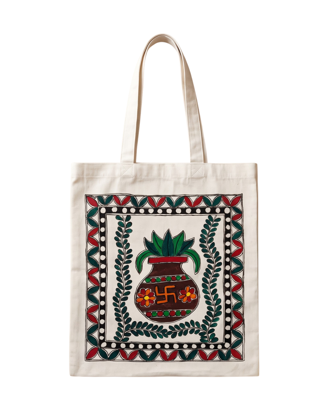 Madhubani Painting Tote Bag | Handmade Ethnic Art