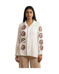 Hand-Painted Madhubani Art Women's Shirt