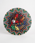 Handmade Peacock Madhubani Painting Wall Art on MDF Board | Traditional Mithila Art Decor