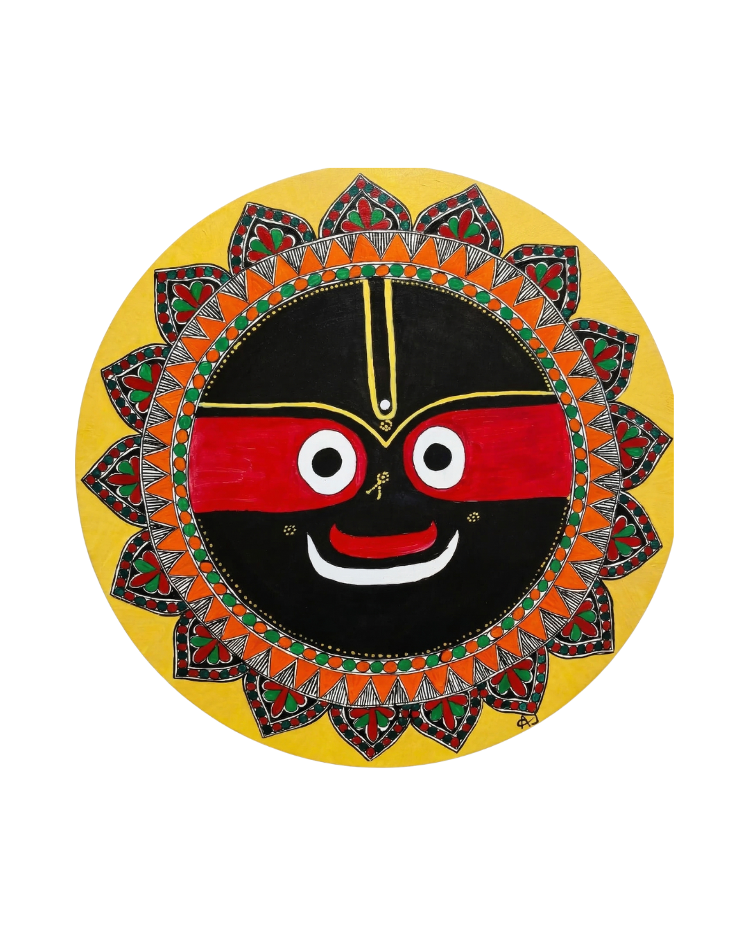 Jagannath Ji Madhubani Painting – 16 Inch MDF Wall Art