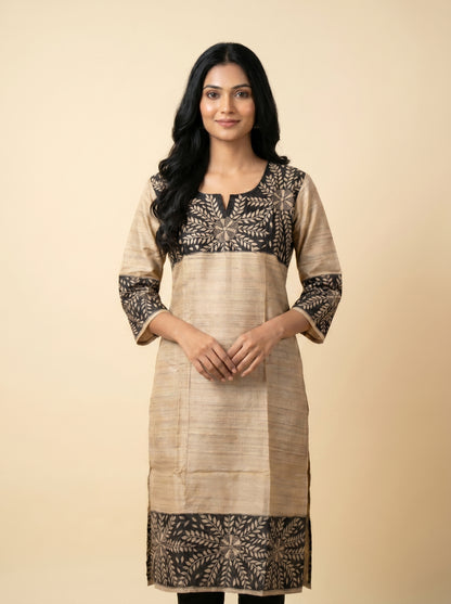Hand-Painted Madhubani Readymade Kurti for Women