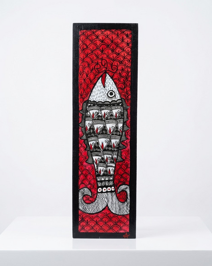 Handpainted Madhubani Fish Wall Art for Home Decor