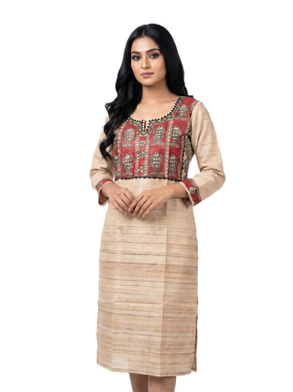 Hand-Painted Madhubani Readymade Kurti for Women