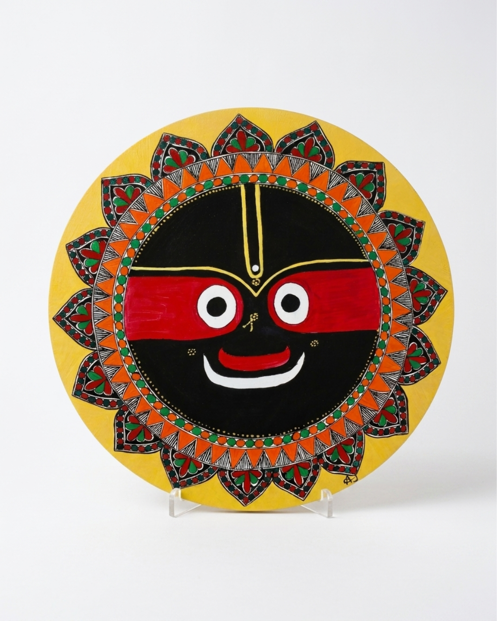 Jagannath Ji Madhubani Painting – 16 Inch MDF Wall Art