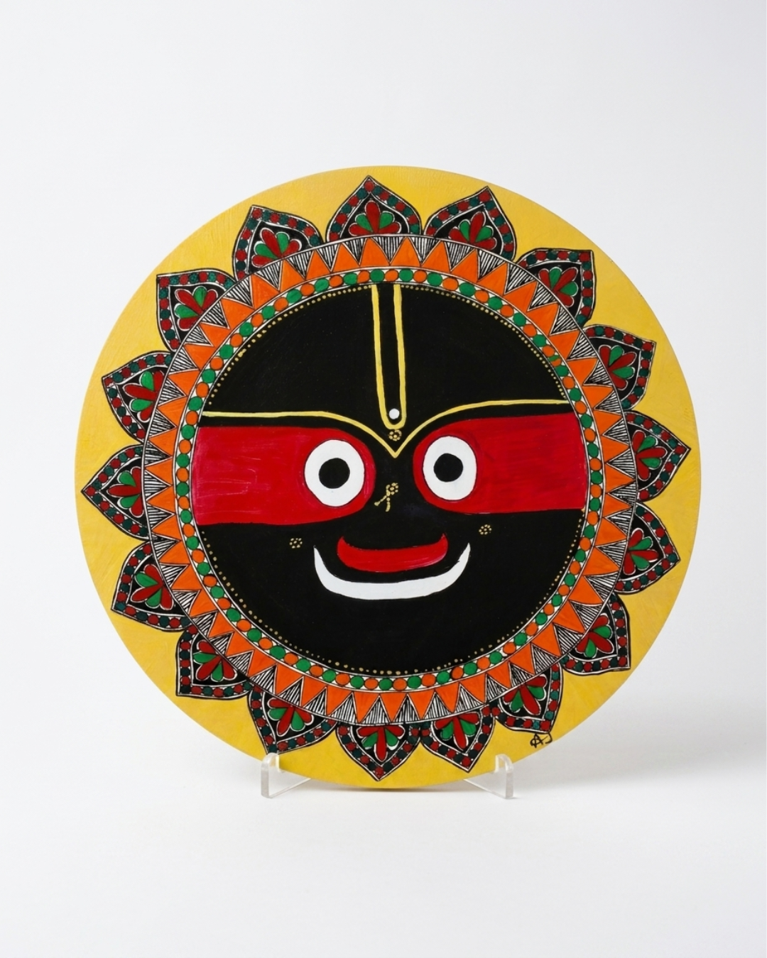 Jagannath Ji Madhubani Painting – 16 Inch MDF Wall Art