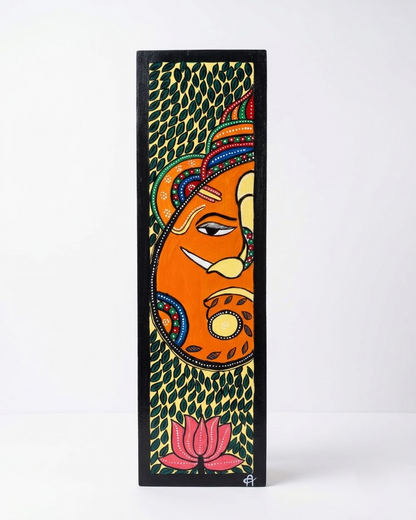 Handpainted Madhubani Ganesha Wall Art for Home Decor