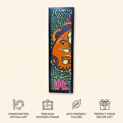 Handpainted Madhubani Ganesha Wall Art for Home Decor
