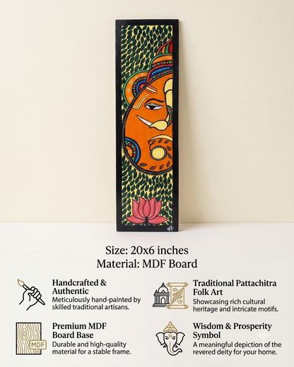 Handpainted Madhubani Ganesha Wall Art for Home Decor
