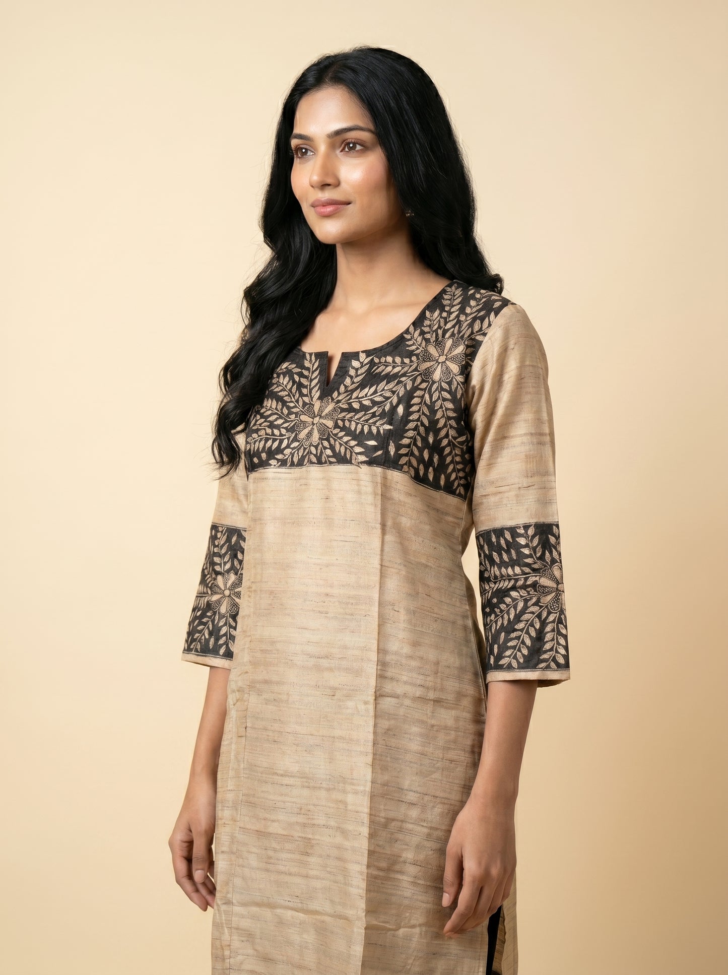 Hand-Painted Madhubani Readymade Kurti for Women