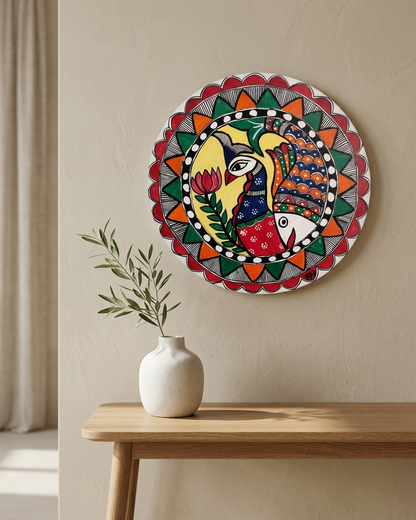 Peacock Madhubani Painting Wall Art | Home Decor