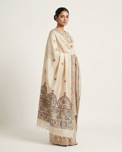 Handmade Madhubani Painting Dupatta for Women