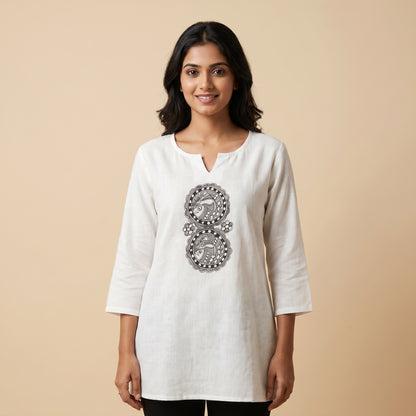 Hand-Painted Madhubani Women's Top | Ethnic Designer