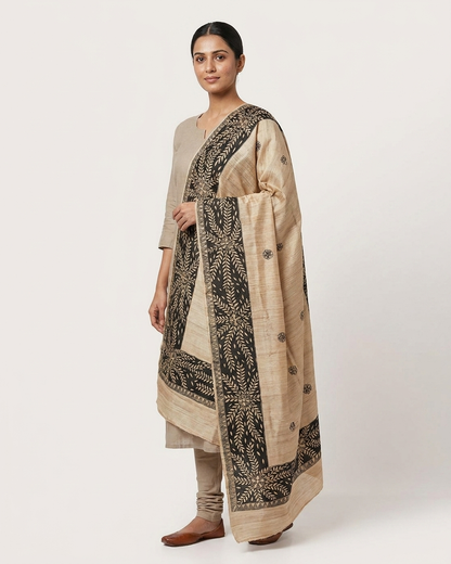 Handmade Madhubani Painting Dupatta for Women