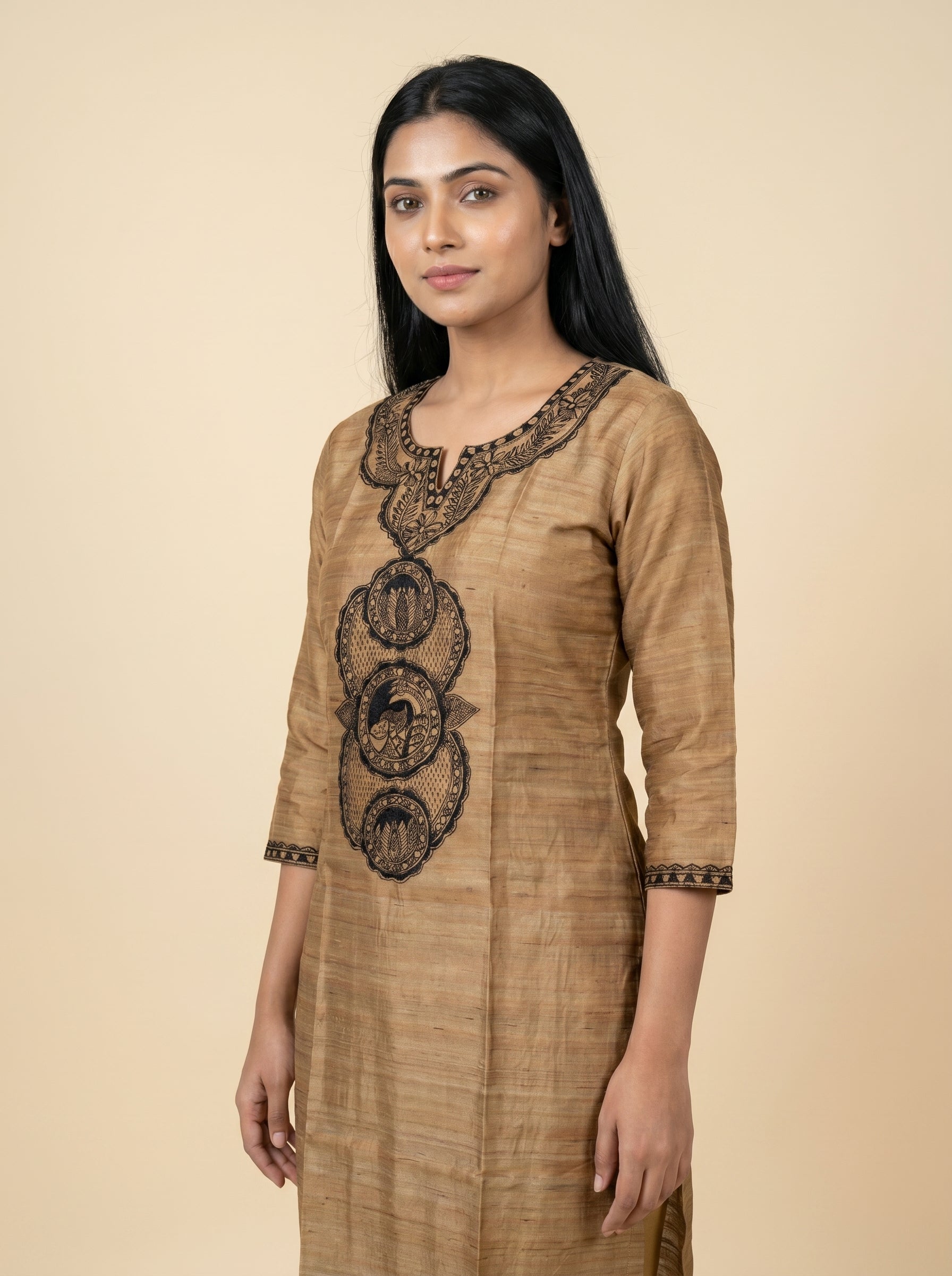 Hand-Painted Madhubani Readymade Kurti  | Traditional Ethnic Wear for Women