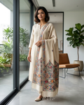 Handmade Madhubani Painting Dupatta for Women | Traditional Ethnic
