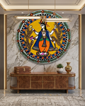 Vishnu ji Madhubani Wall Art | 14 Inch MDF Board