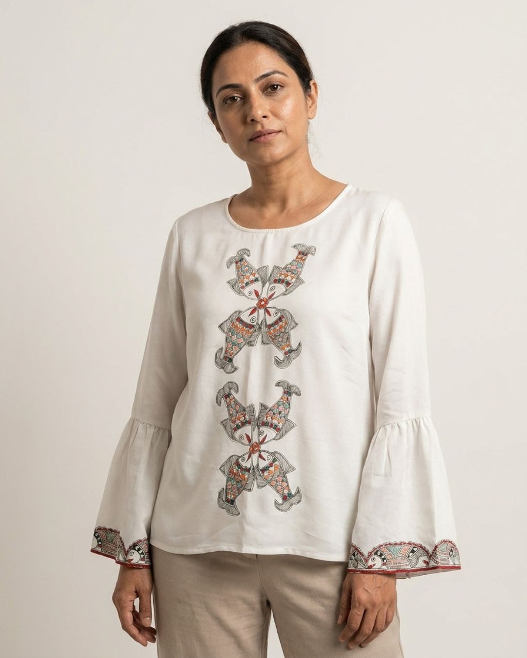 Women Madhubani Painting Top  – Handcrafted Ethnic Designer Wear for Women