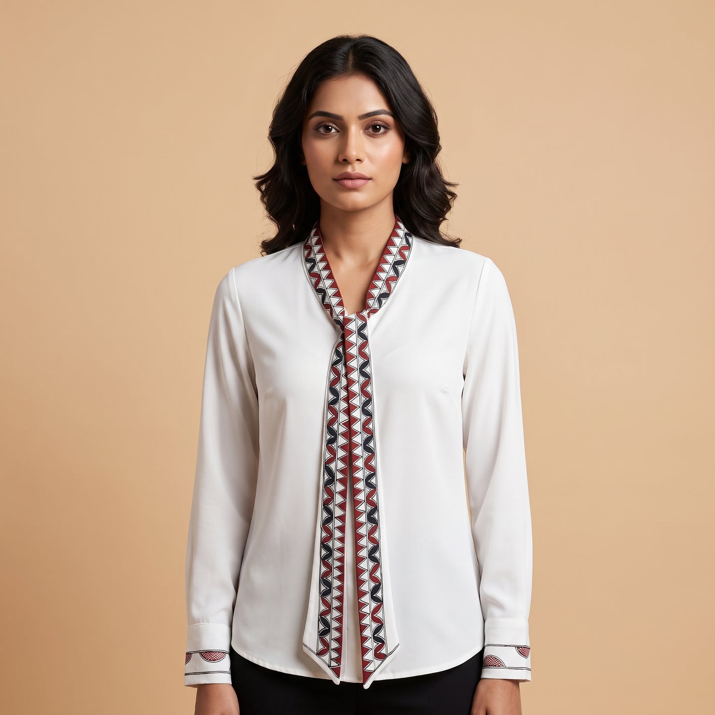Handmade Madhubani Painting Women Shirt for Women