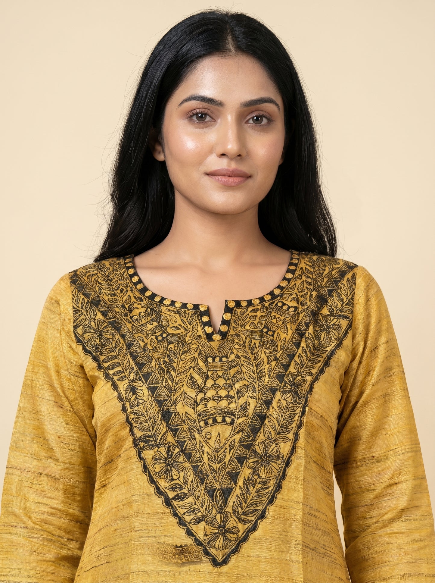 Hand-Painted Madhubani Readymade Kurti for Women