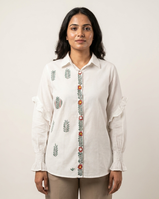 Women's Front & Back Madhubani Designer Shirt