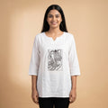 Hand-Painted Madhubani Women's Top – Ethnic Designer Wear