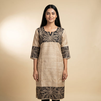 Hand-Painted Madhubani Readymade Kurti for Women