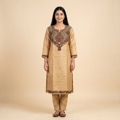 Hand-Painted Madhubani Kurti Palazzo Set for Women