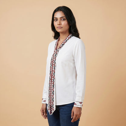 Handmade Madhubani Painting Women Shirt for Women