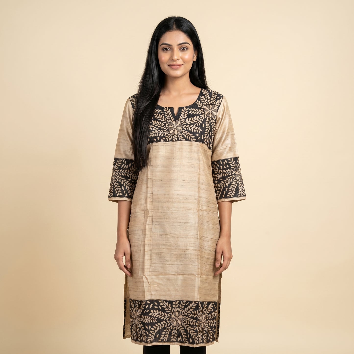 Hand-Painted Madhubani Readymade Kurti for Women