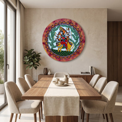 Maa Durga Handmade Madhubani Painting Wall Art