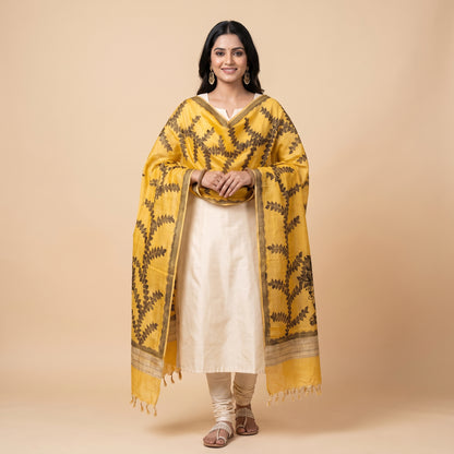 Handmade Madhubani Painting Dupatta for Women & Girls